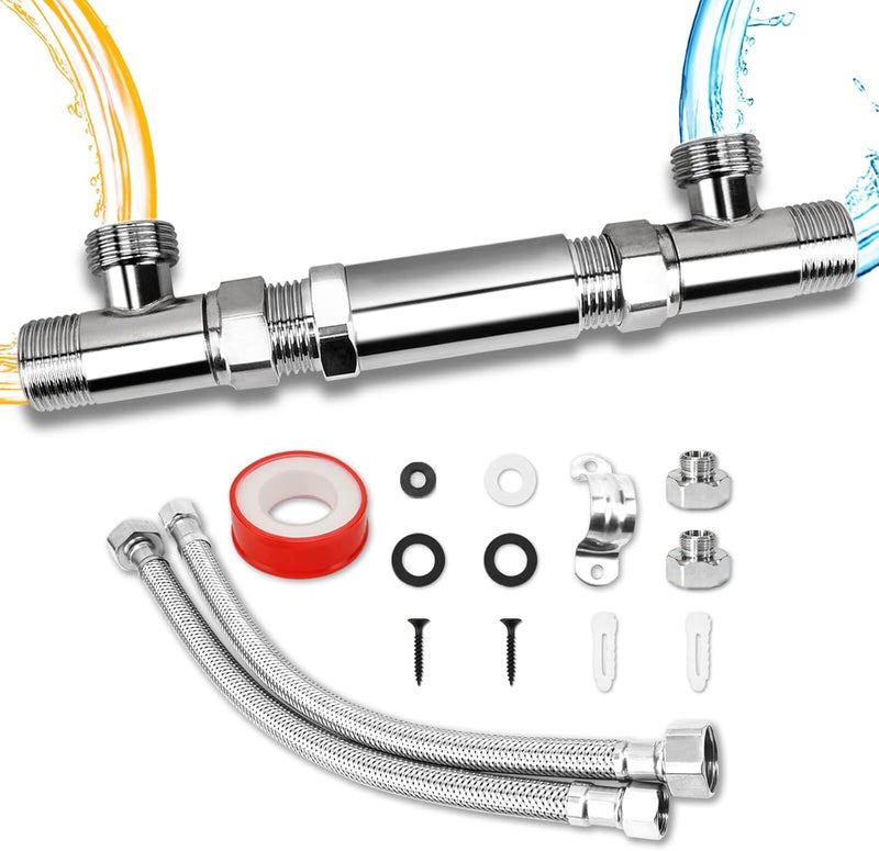 RAMATA WP596816 Sensor Valve Kit for Instant Hot Water Recirculating Pump Bypass Valve 304 Stainless Steel, Replace 367010, 595926, 500800, 500805 - Image 1
